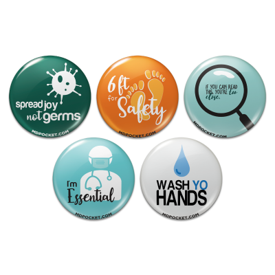 Quaranteam Pinback Buttons